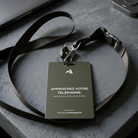 Carte NFC multi liens + Cordon